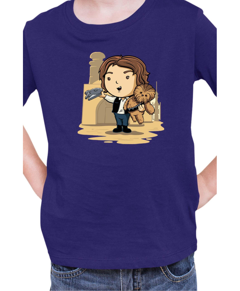 Детска Тениска Star Wars Cute Han Solo Chewbaka