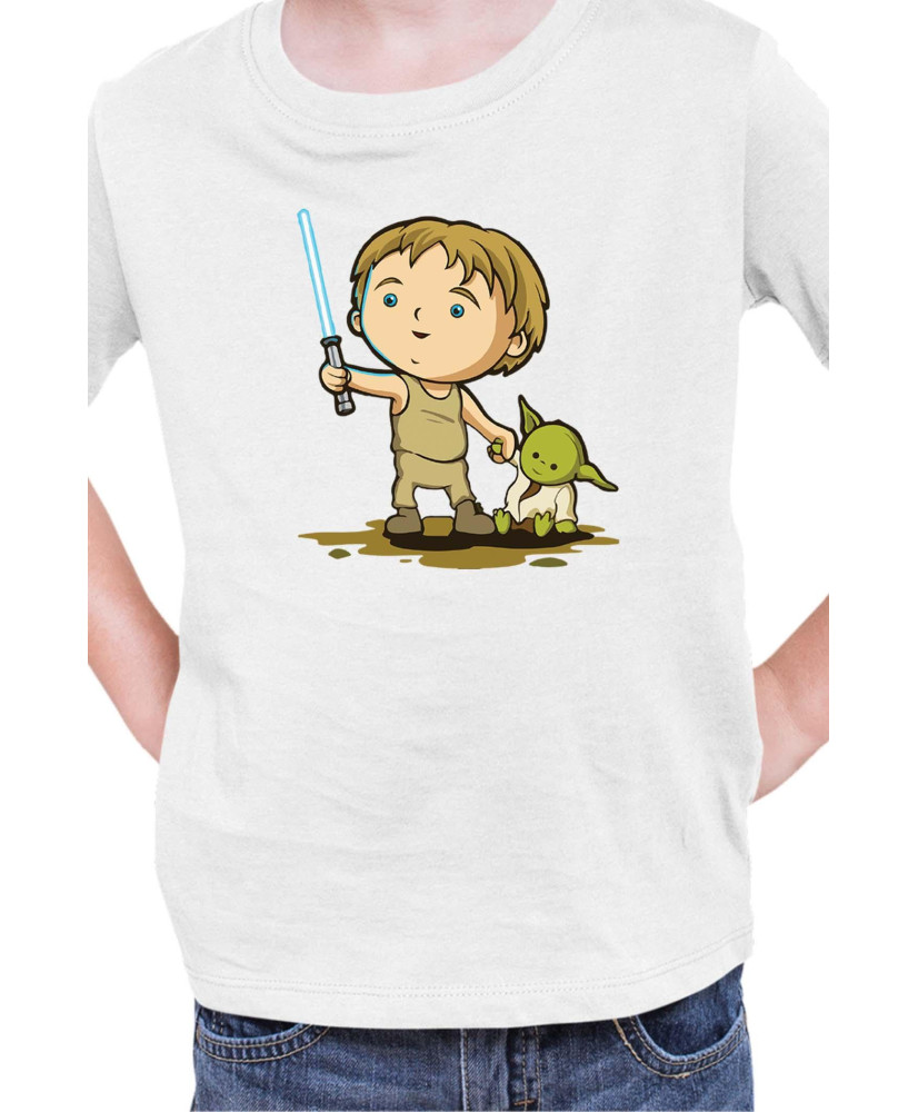 Детска Тениска Star Wars Luke Yoda Детска Тениска Star Wars Luke Yoda