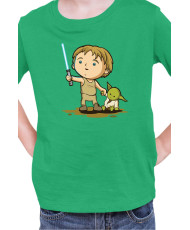 Детска Тениска Star Wars Luke Yoda