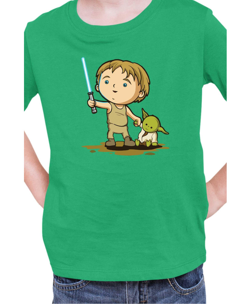 Детска Тениска Star Wars Luke Yoda Детска Тениска Star Wars Luke Yoda