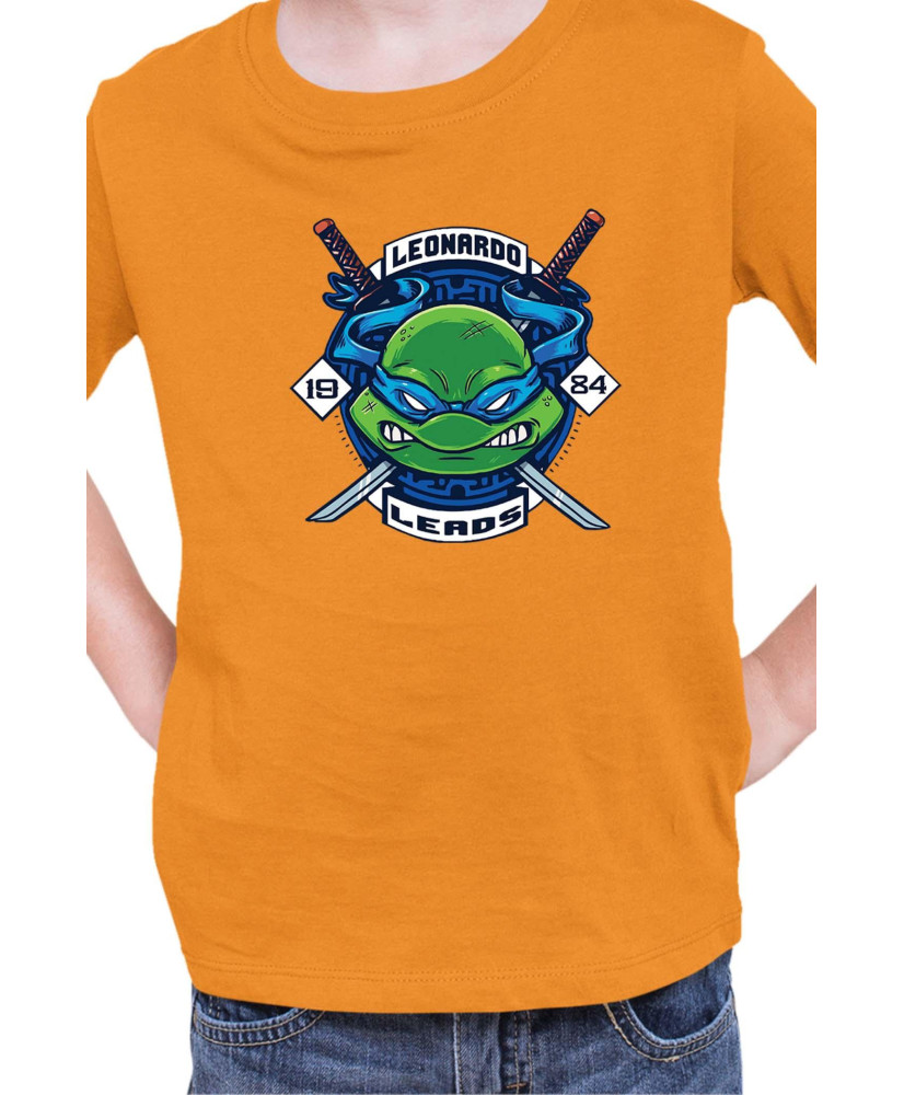 Детска Тениска Tmnt Teenage Mutant Ninja Turtles Leonardo Leads