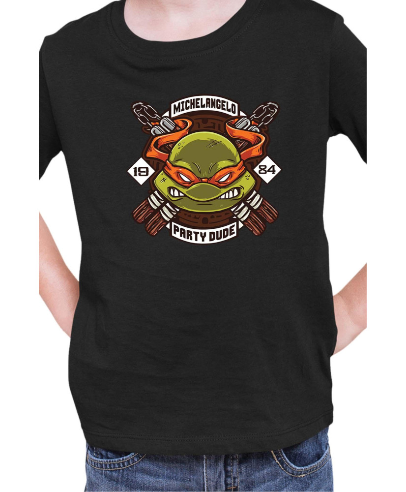 Детска Тениска Tmnt Teenage Mutant Ninja Turtles Michelangelo Party Dude
