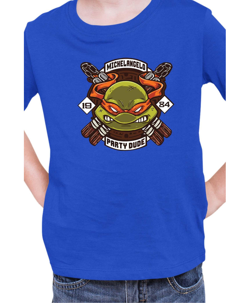 Детска Тениска Tmnt Teenage Mutant Ninja Turtles Michelangelo Party Dude