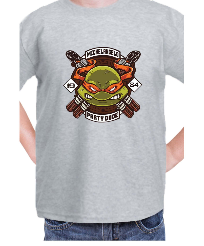 Детска Тениска Tmnt Teenage Mutant Ninja Turtles Michelangelo Party Dude