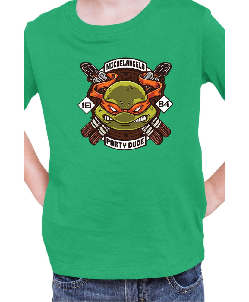 Детска Тениска Tmnt Teenage Mutant Ninja Turtles Michelangelo Party Dude