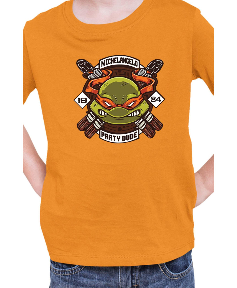 Детска Тениска Tmnt Teenage Mutant Ninja Turtles Michelangelo Party Dude