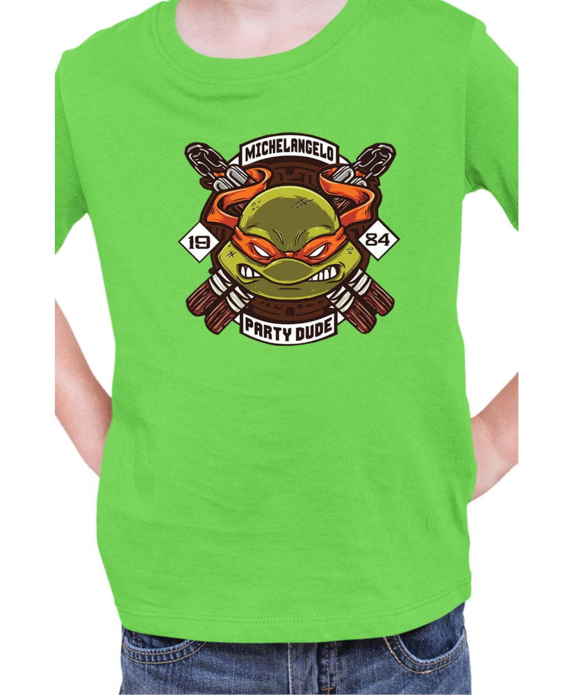 Детска Тениска Tmnt Teenage Mutant Ninja Turtles Michelangelo Party Dude