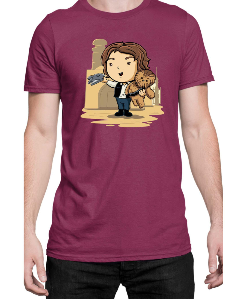 Мъжка Тениска Star Wars Cute Han Solo Chewbaka