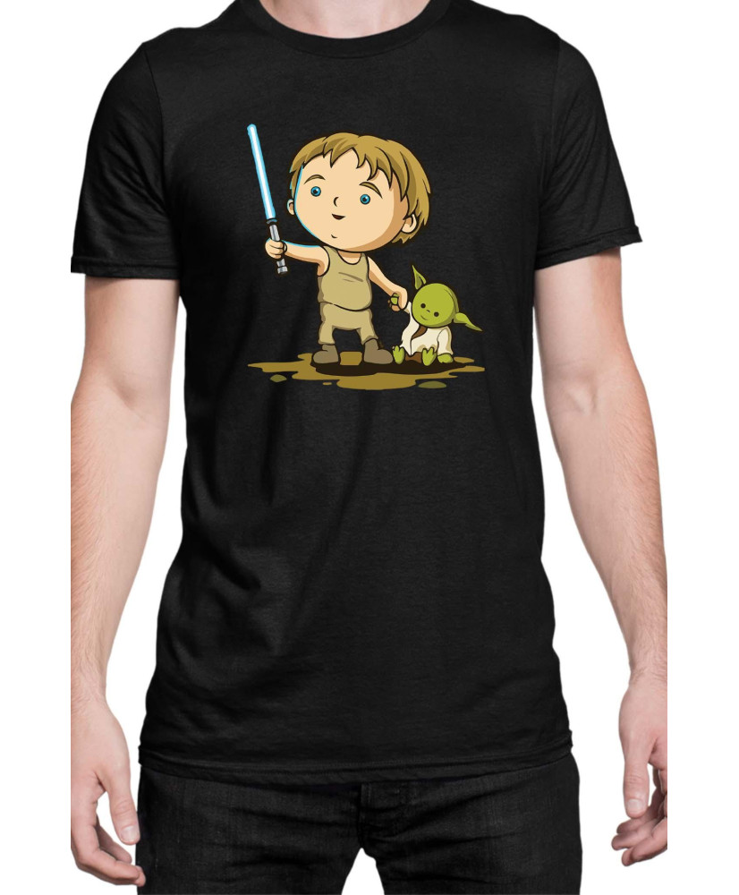 Мъжка Тениска Star Wars Luke Yoda