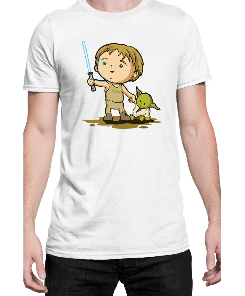 Мъжка Тениска Star Wars Luke Yoda