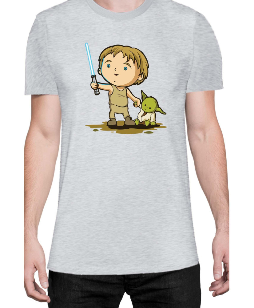 Мъжка Тениска Star Wars Luke Yoda
