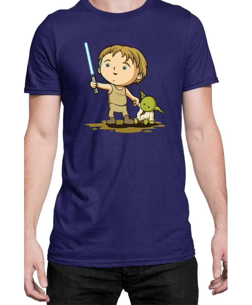 Мъжка Тениска Star Wars Luke Yoda