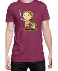 Мъжка Тениска Star Wars Luke Yoda