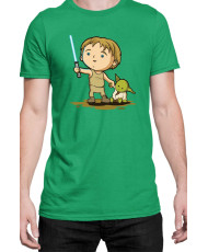Мъжка Тениска Star Wars Luke Yoda
