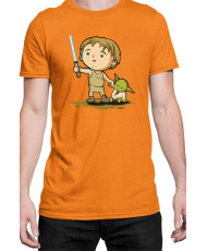 Мъжка Тениска Star Wars Luke Yoda