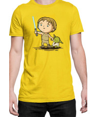 Мъжка Тениска Star Wars Luke Yoda