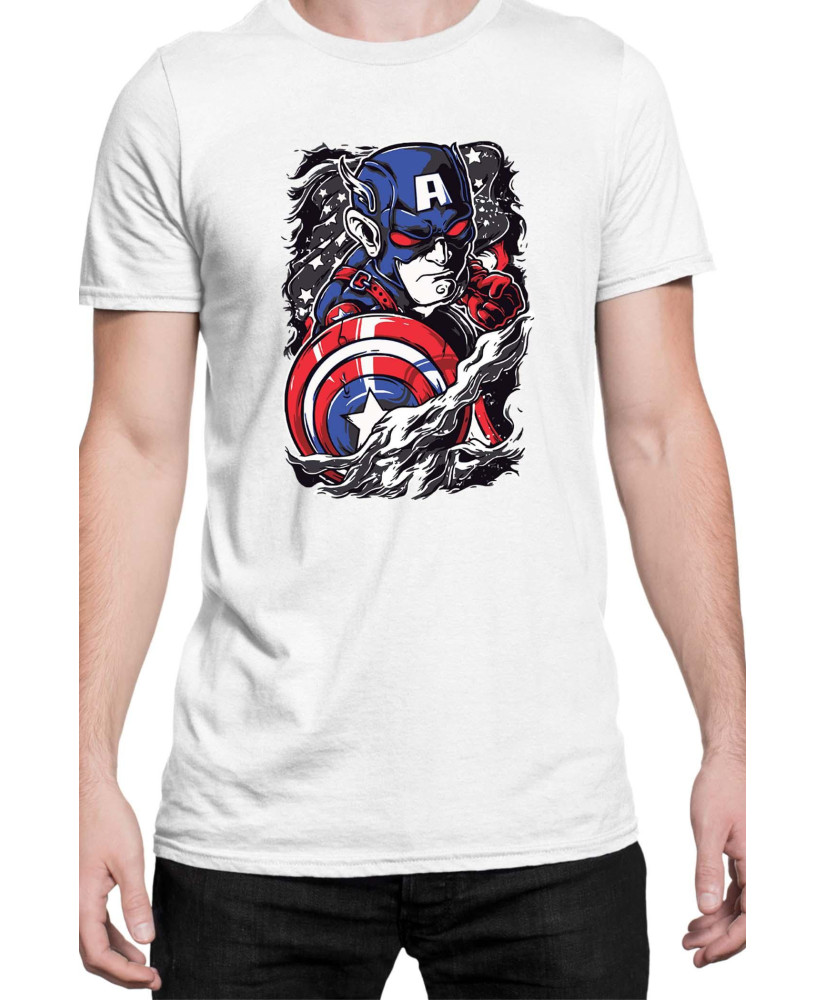 Мъжка Тениска Marvel Universe Super Heroes Captain America Chibi