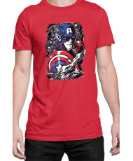 Мъжка Тениска Marvel Universe Super Heroes Captain America Chibi