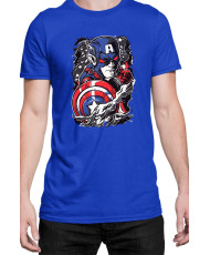 Мъжка Тениска Marvel Universe Super Heroes Captain America Chibi