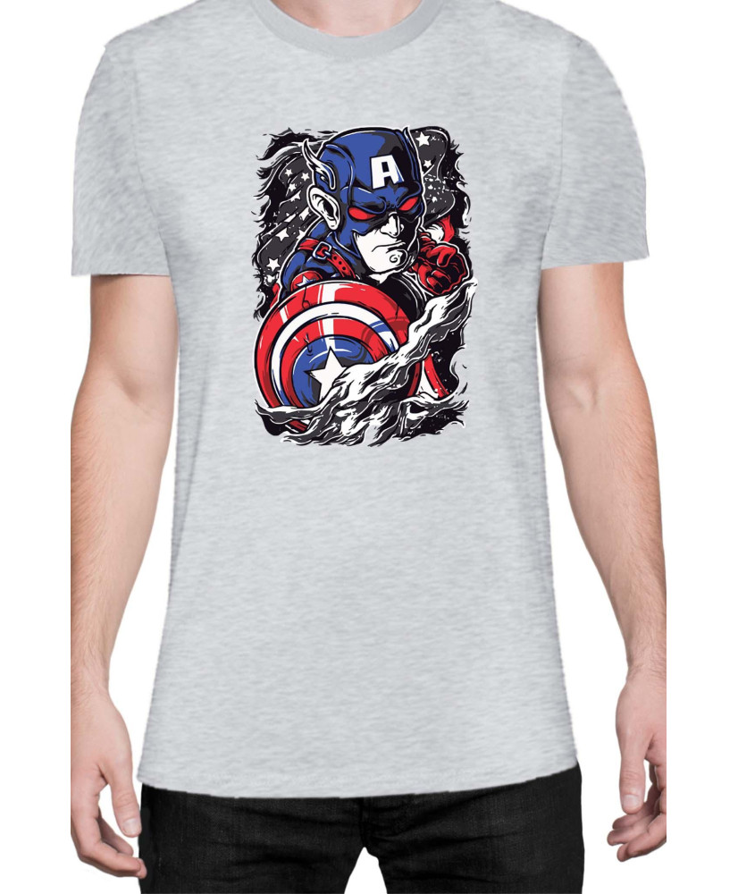 Мъжка Тениска Marvel Universe Super Heroes Captain America Chibi