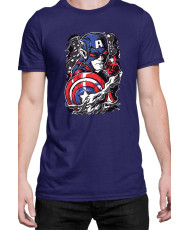 Мъжка Тениска Marvel Universe Super Heroes Captain America Chibi