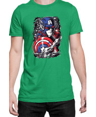 Мъжка Тениска Marvel Universe Super Heroes Captain America Chibi