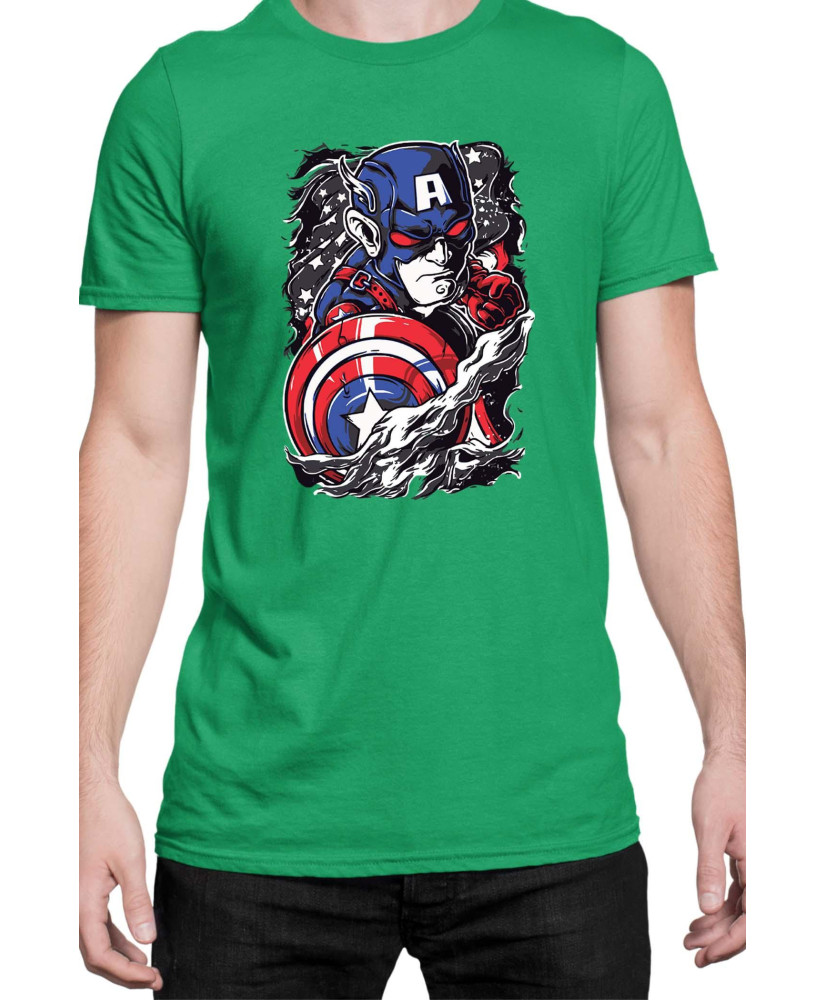 Мъжка Тениска Marvel Universe Super Heroes Captain America Chibi