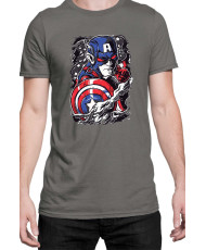 Мъжка Тениска Marvel Universe Super Heroes Captain America Chibi