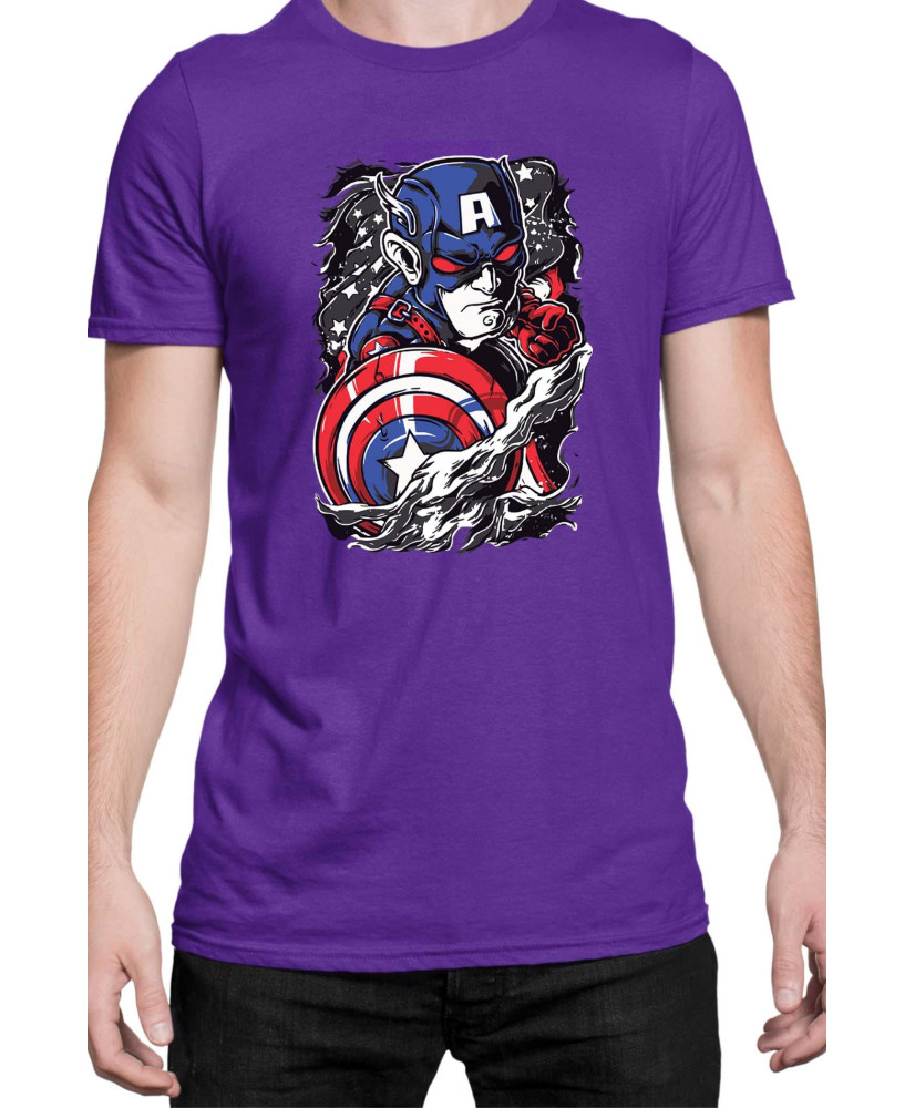 Мъжка Тениска Marvel Universe Super Heroes Captain America Chibi