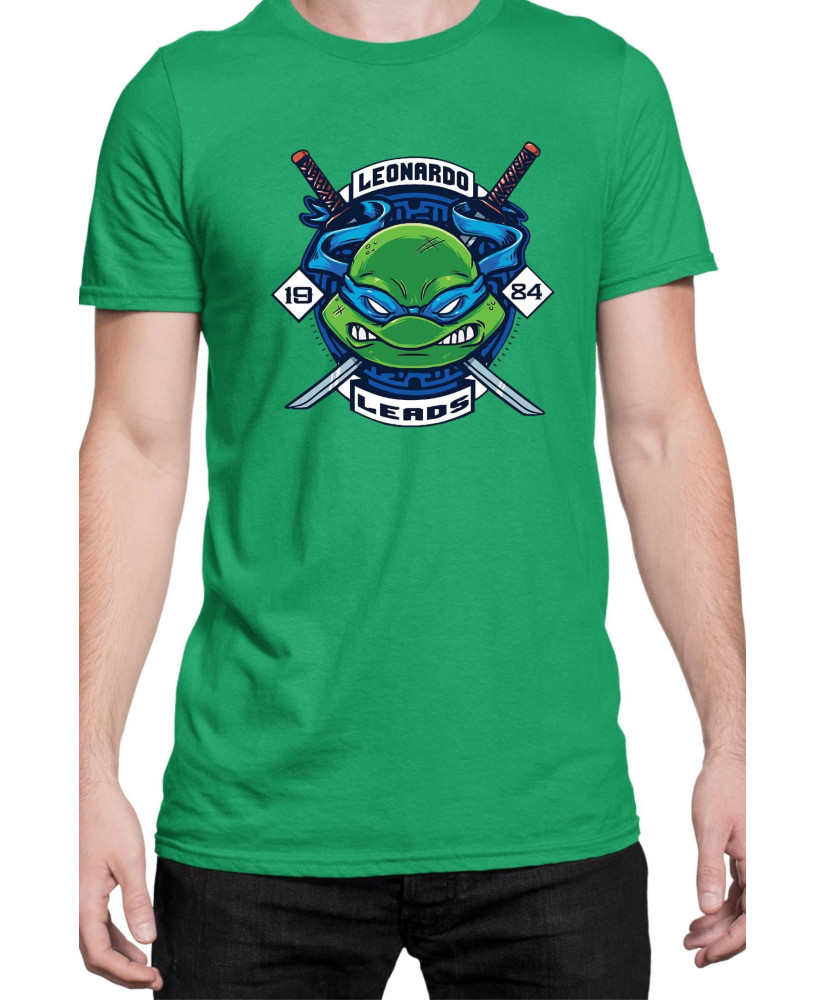 Мъжка Тениска Tmnt Teenage Mutant Ninja Turtles Leonardo Leads