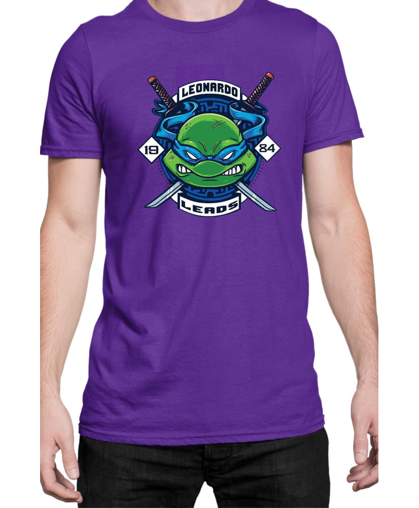 Мъжка Тениска Tmnt Teenage Mutant Ninja Turtles Leonardo Leads