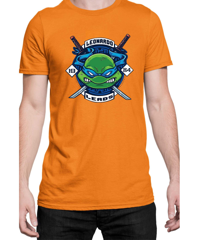 Мъжка Тениска Tmnt Teenage Mutant Ninja Turtles Leonardo Leads