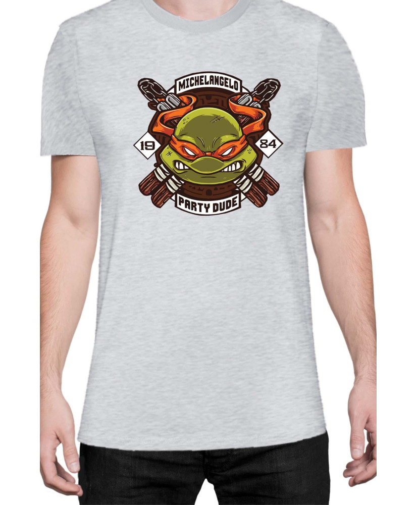 Мъжка Тениска Tmnt Teenage Mutant Ninja Turtles Michelangelo Party Dude