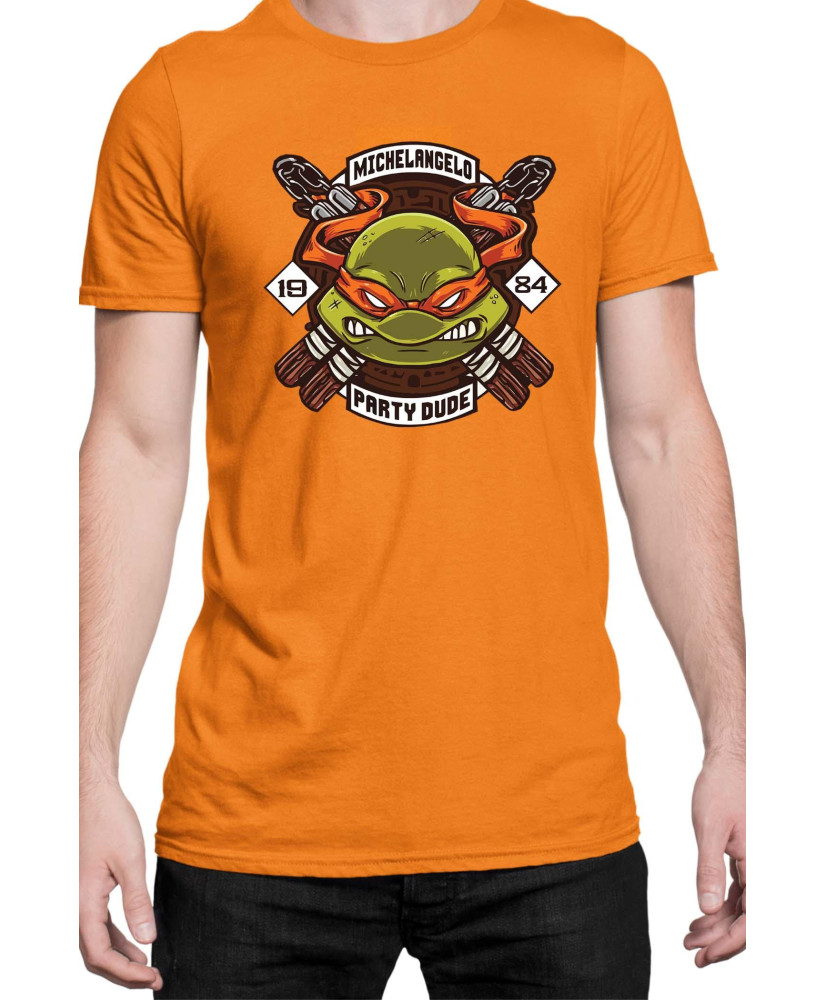 Мъжка Тениска Tmnt Teenage Mutant Ninja Turtles Michelangelo Party Dude
