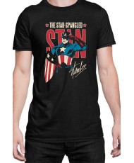 Мъжка Тениска Marvel Universe Super Heroes Captain Stan Lee America
