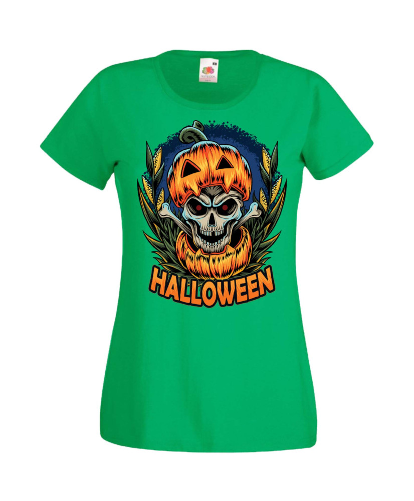 Дамска Тениска Хелоуин Вси Светии Halloween Halloween, October, Pumpkin, Spooky, Witch, Ghost, Candy, Trick Or Treat, Disguise, 