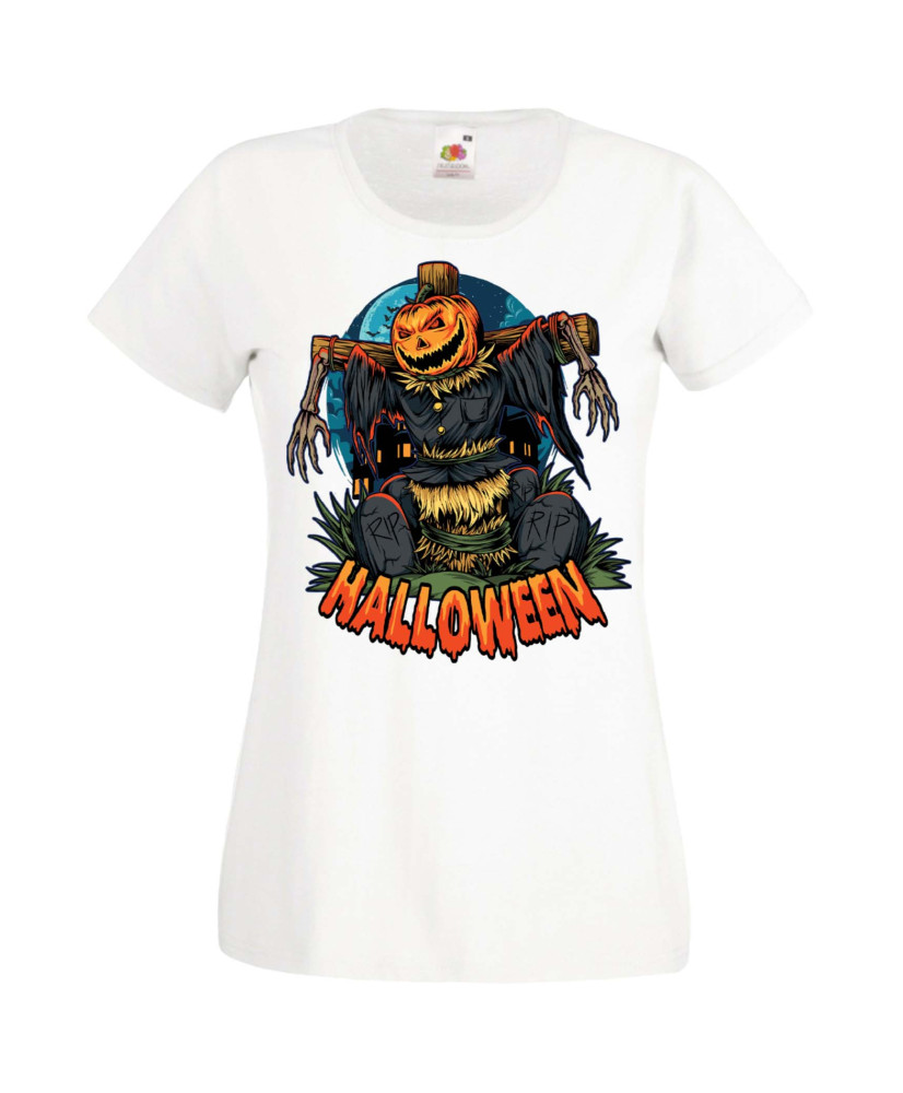 Дамска Тениска Хелоуин Вси Светии Halloween Halloween, October, Pumpkin, Spooky, Witch, Ghost, Candy, Trick Or Treat, Disguise, 