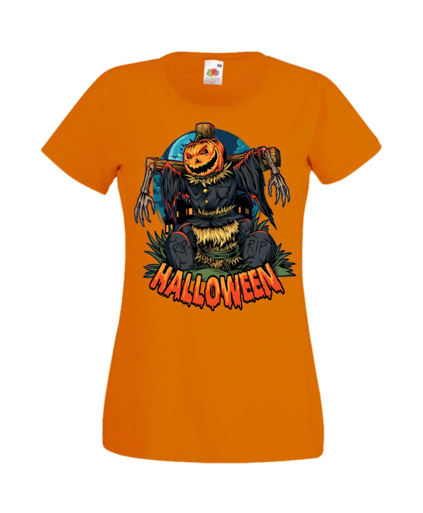 Дамска Тениска Хелоуин Вси Светии Halloween Halloween, October, Pumpkin, Spooky, Witch, Ghost, Candy, Trick Or Treat, Disguise, 