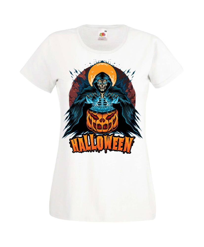 Дамска Тениска Хелоуин Вси Светии Halloween Halloween, October, Pumpkin, Spooky, Witch, Ghost, Candy, Trick Or Treat, Disguise, 