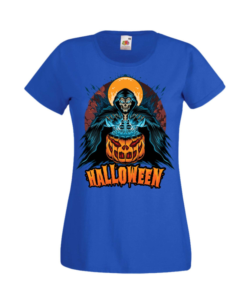 Дамска Тениска Хелоуин Вси Светии Halloween Halloween, October, Pumpkin, Spooky, Witch, Ghost, Candy, Trick Or Treat, Disguise, 