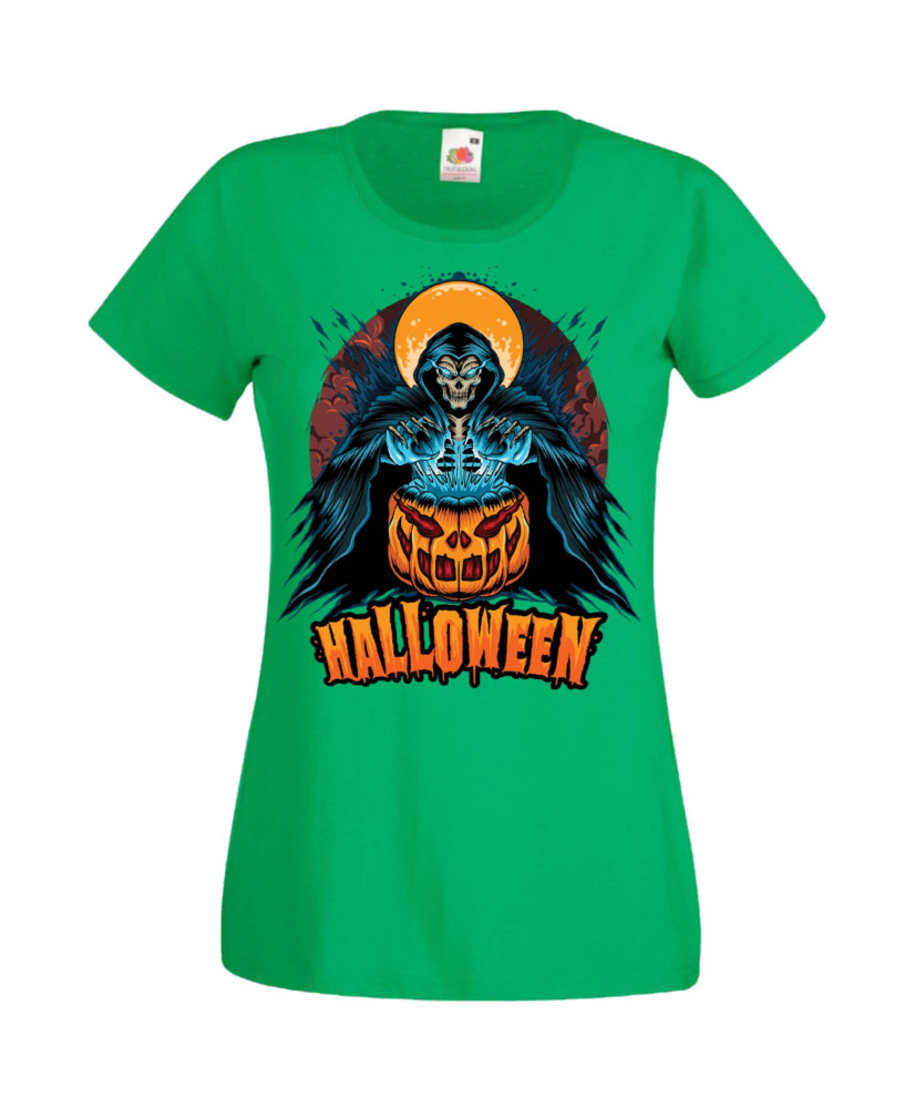 Дамска Тениска Хелоуин Вси Светии Halloween Halloween, October, Pumpkin, Spooky, Witch, Ghost, Candy, Trick Or Treat, Disguise, 