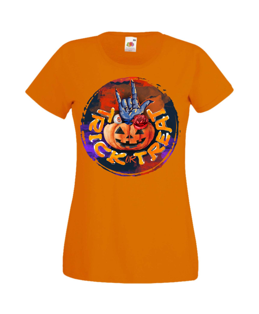 Дамска Тениска Хелоуин Вси Светии Halloween Halloween, October, Pumpkin, Spooky, Witch, Ghost, Candy, Trick Or Treat, Disguise, 