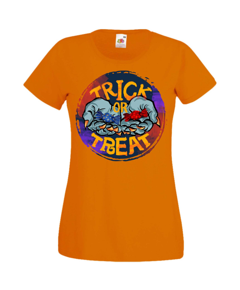 Дамска Тениска Хелоуин Вси Светии Halloween Halloween, October, Pumpkin, Spooky, Witch, Ghost, Candy, Trick Or Treat, Disguise, 