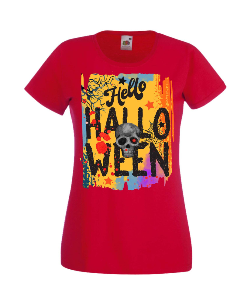 Дамска Тениска Хелоуин Вси Светии Halloween Halloween, October, Pumpkin, Spooky, Witch, Ghost, Candy, Trick Or Treat, Disguise, 