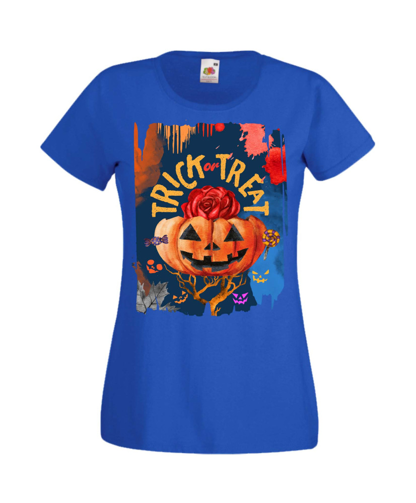 Дамска Тениска Хелоуин Вси Светии Halloween Halloween, October, Pumpkin, Spooky, Witch, Ghost, Candy, Trick Or Treat, Disguise, 