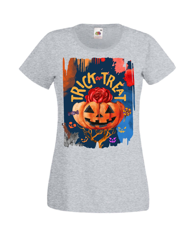 Дамска Тениска Хелоуин Вси Светии Halloween Halloween, October, Pumpkin, Spooky, Witch, Ghost, Candy, Trick Or Treat, Disguise, 