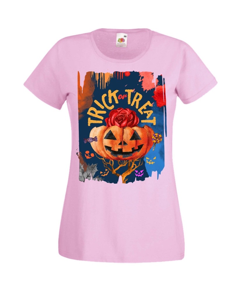 Дамска Тениска Хелоуин Вси Светии Halloween Halloween, October, Pumpkin, Spooky, Witch, Ghost, Candy, Trick Or Treat, Disguise, 