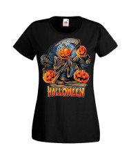 Дамска Тениска Хелоуин Вси Светии Halloween Halloween, October, Pumpkin, Spooky, Witch, Ghost, Candy, Trick Or Treat, Disguise, 