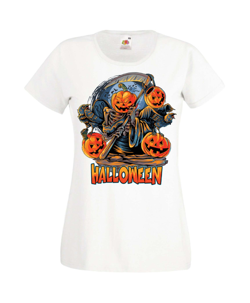 Дамска Тениска Хелоуин Вси Светии Halloween Halloween, October, Pumpkin, Spooky, Witch, Ghost, Candy, Trick Or Treat, Disguise, 