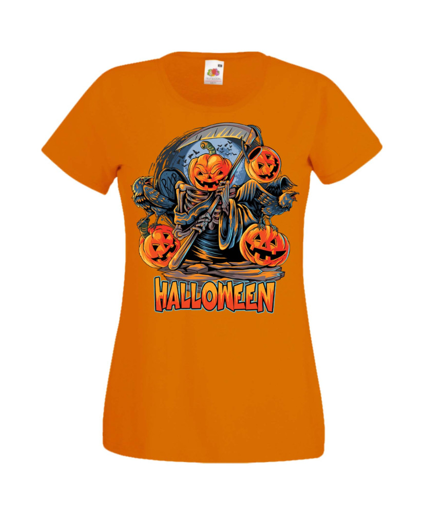 Дамска Тениска Хелоуин Вси Светии Halloween Halloween, October, Pumpkin, Spooky, Witch, Ghost, Candy, Trick Or Treat, Disguise, 
